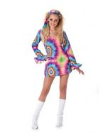 Neon Tye Dye Hippie jurk