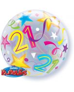 21 Jaar Doorzichtige Bubbles Ballon - 56CM