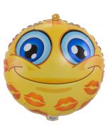 Folieballon Emoticon Kusjes - 45CM