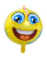 Folieballon Emoticon Happy Birthday - 45CM