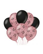 21 Jaar - Ballonnen Roségoud / Zwart