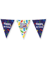 Vlaggenlijn - Happy Birthday 10 meter