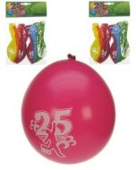 Leeftijdballon 25 jaar per 8 32cm/11inch