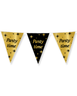 Party Time Classy Party Vlaggenlijn 10 meter 2 zijden bedrukt.