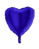 Folieballon Hart Capriblauw 46CM