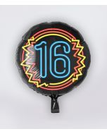 16 Jaar NEON Folie Ballon 