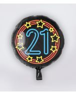 21 Jaar NEON Folie Ballon 