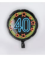 NEON Folie Ballon 40 jaar