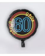 NEON Folie Ballon 60 jaar