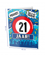 21 Jaar Raambord ( Window-sign )