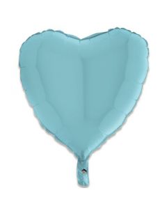 Folieballon Hart Pastel Lichtblauw - 46CM