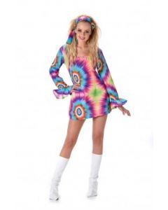 Neon Tye Dye Hippie jurk