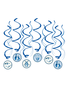 Swirl decorations - Delftsblauw