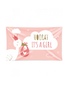 Geboorte Meisje Gevel Vlag - Hooray It's A Girl