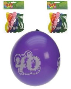 Leeftijdballon 40 jaar per 8 32cm/11inch