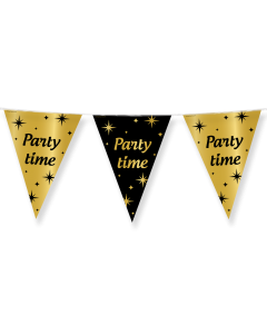 Party Time Classy Party Vlaggenlijn 10 meter 2 zijden bedrukt.