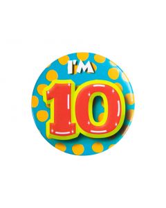 10 jaar Button 5,5 cm doorsnee