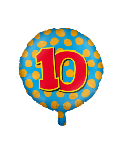 10 jaar Happy Folieballon 46 cm doorsnee
