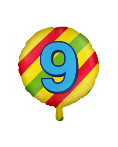 9 jaar Happy Folieballon 46 cm doorsnee