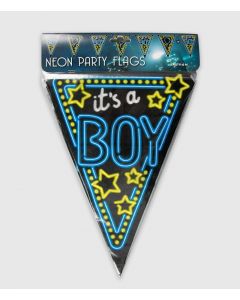 Neon Vlaggenlijn It's A Boy!