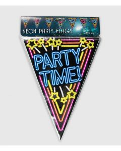 Neon Vlaggenlijn Party Time!