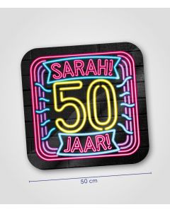 50 Jaar Sarah NEON Huldeschild 