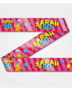  Sarah 50 jaar cartoon-Party Tape 